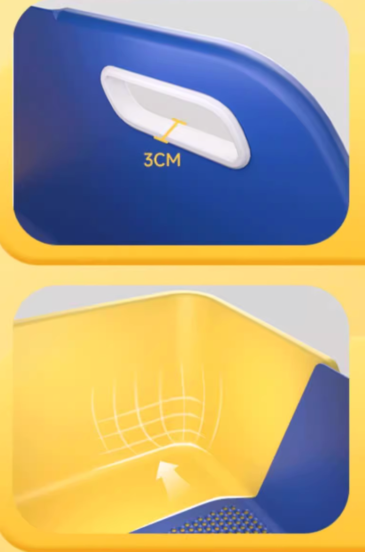 Extra Large Semi-Enclosed Cat Litter Box