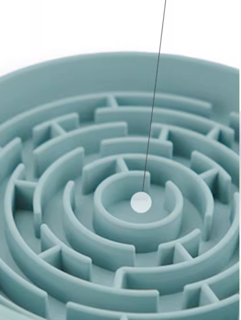 Silicone Slow Feeder Bowl | Suction Anti-Slip Maze Feeding Bowl