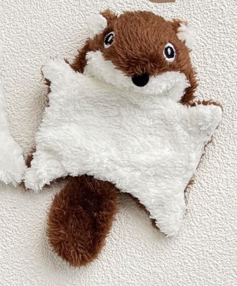 Plush Squeaky Flying Mouse Cat Toy with Crinkle Paper