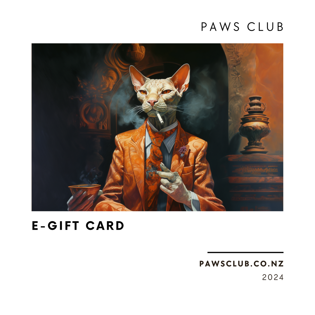 PAWS CLUB Electronic Gift Card: The Perfect Pet Lover's Treat.
