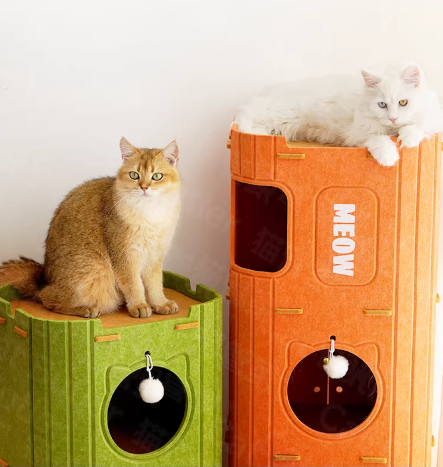 Tree Hollow Cat House with Scratcher | Multi-Level  | Heavy-Duty, Washable Cat Furniture