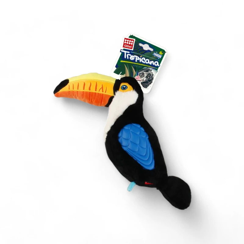 Gigwi Tropicana Toucan Plush with Squeaker Dog Toy