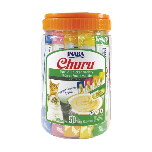 Inaba Cat Churu Tuna & Chicken Varieties Bulk (14g x50)