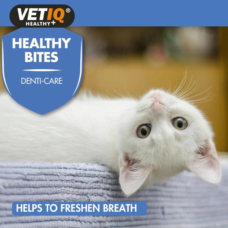 VetIQ Healthy Bites Breath & Dental Cat Treats - Duck Flavor, 65g