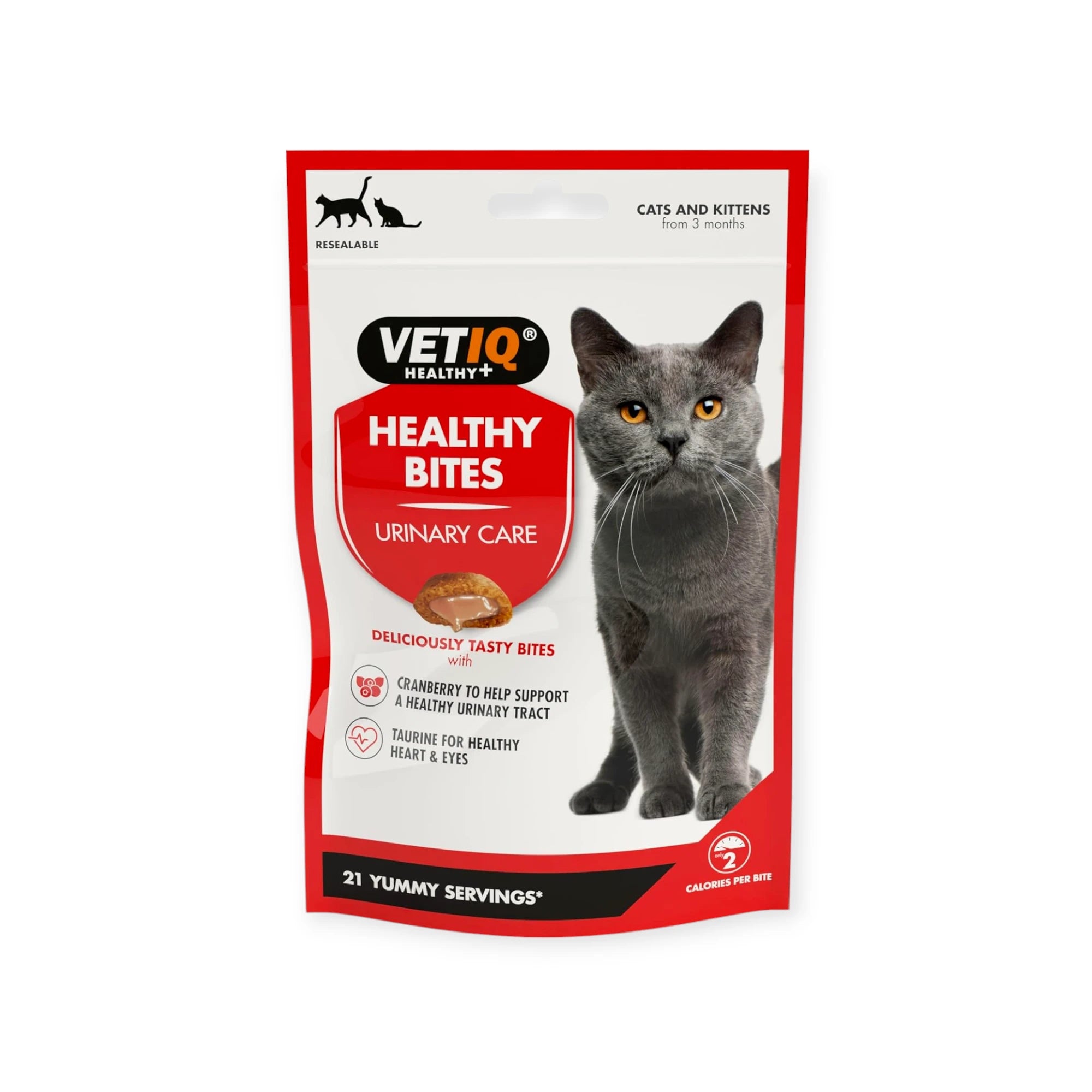 VetIQ Healthy Bites Urinary Care Cat Treats - Cranberry & Cheese, 65g