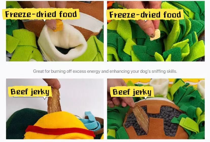 Pet Snuffle Mat – Interactive Nose Work Feeding Toy for Dogs & Cats, Slow Feeder Puzzle Mat for Treat Hiding & Mental Stimulation