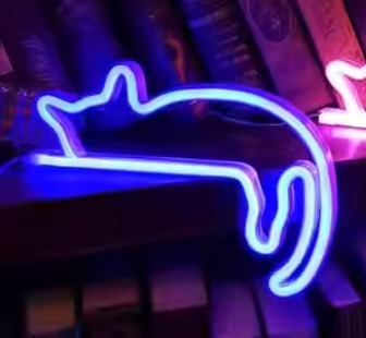 LED Lazy Cat Neon Light – Wall Decoration & Ambient Lamp