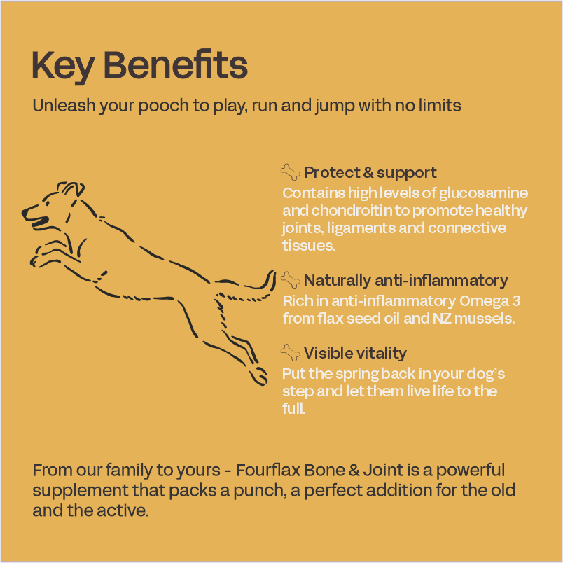 Fourflax Bone & Joint Oil Supplement for Dogs