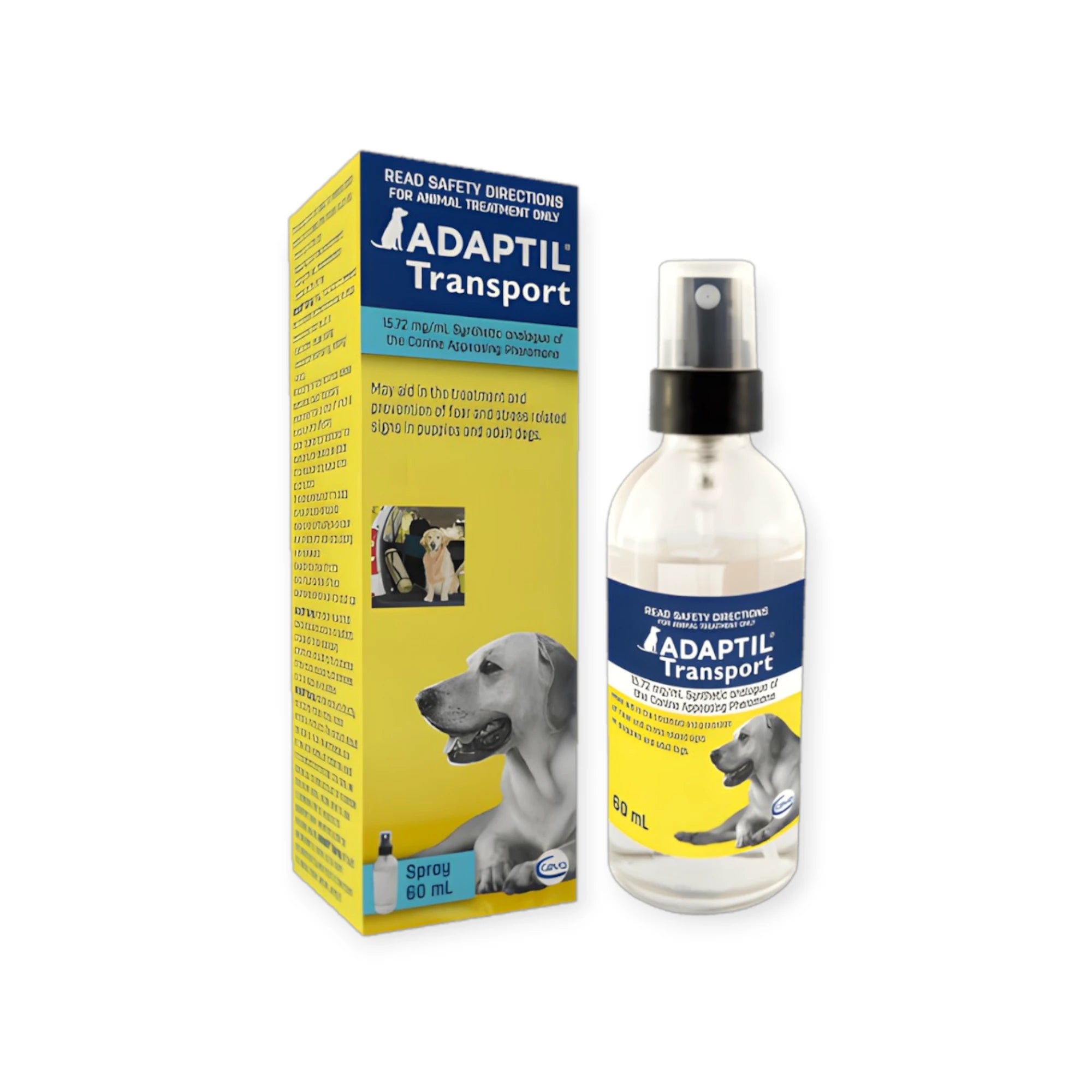 ADAPTIL Calming Transport Spray product shot for dog stress relief