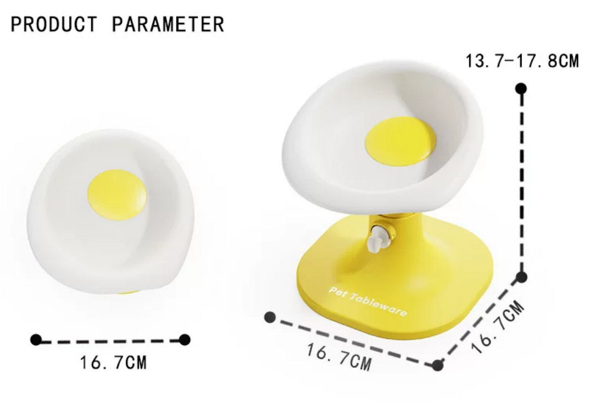 Adjustable Raised Pet Feeding Bowl – Anti-Tip Cat & Dog Bowl