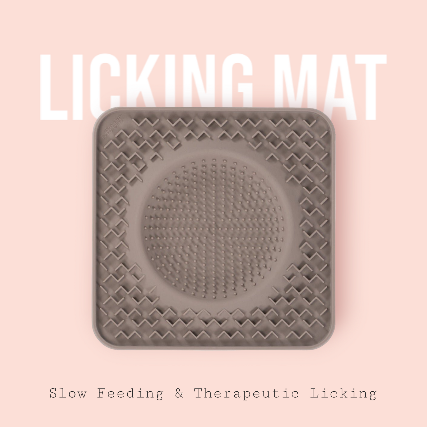 Messy Mutts Silicon Therapeutic Licking Bowl Mat in Grey: Slow Feeding & Therapeutic Licking for Your Dog