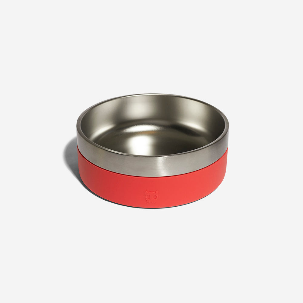 Zee Dog Tuff Bowl Stainless Steel Non-Slip Dog Bowl - Coral