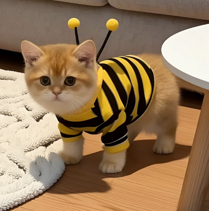 Cute Bee Warm Hoodie for Dogs & Cats – Cozy Pet Clothing