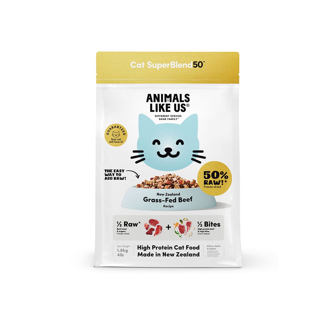 Animals Like Us SuperBlend50 Grass-Fed Beef Dry Cat Food 1.8KG