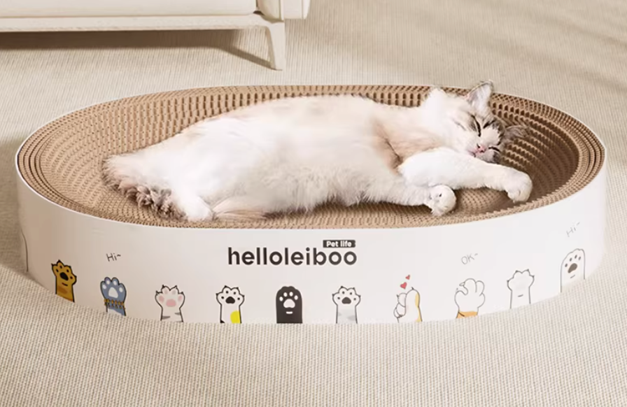 Large Cat Scratcher Bed | 2-in-1 Cat Scratching Board & Lounge