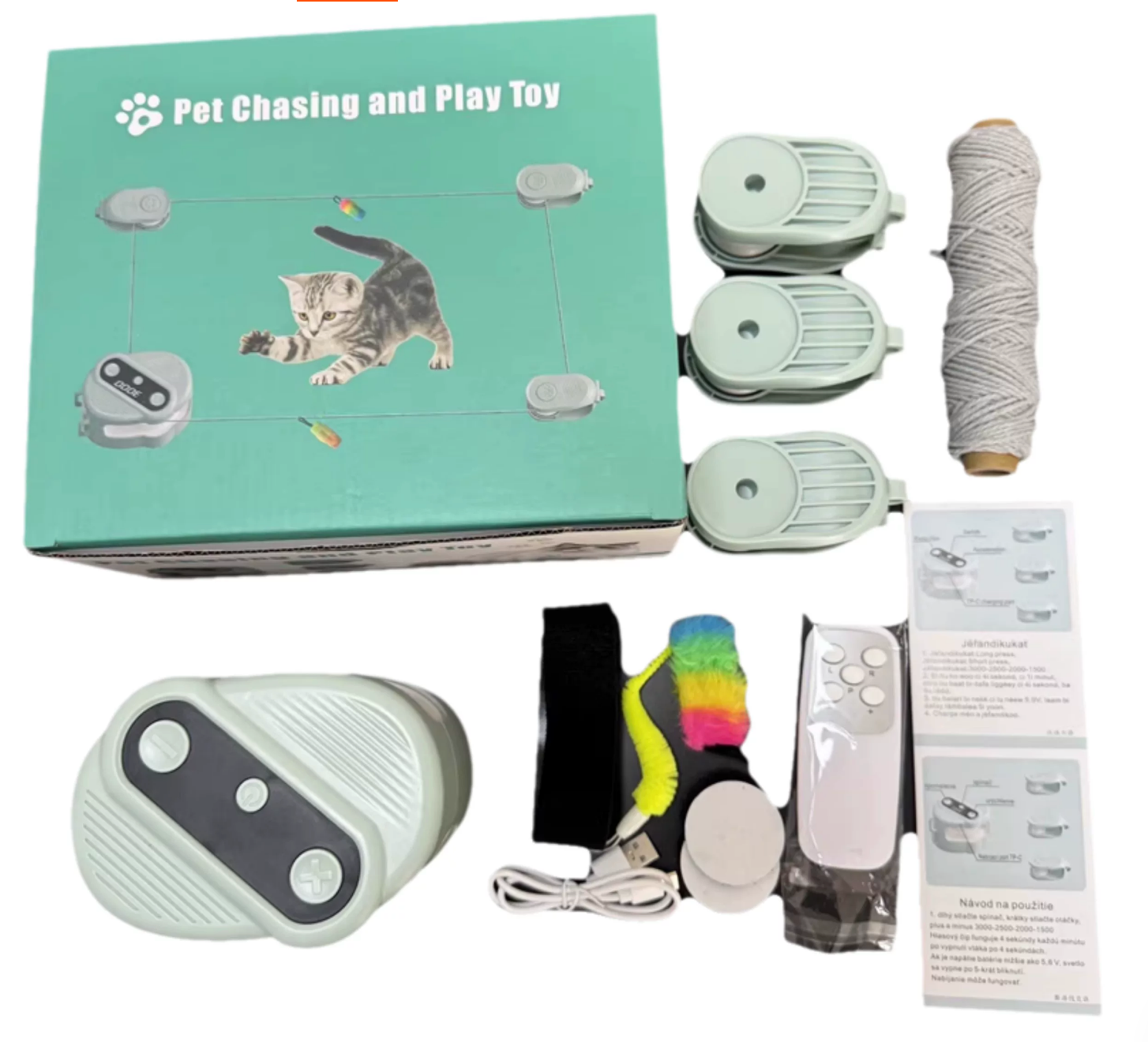 Interactive Automatic Cat Chase Toy – Remote Control Track Toy with Bird Sounds