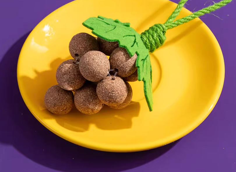 Catnip Grape Wand Cat Toy | Silvervine & Gall Fruit Chew Toy for Cats