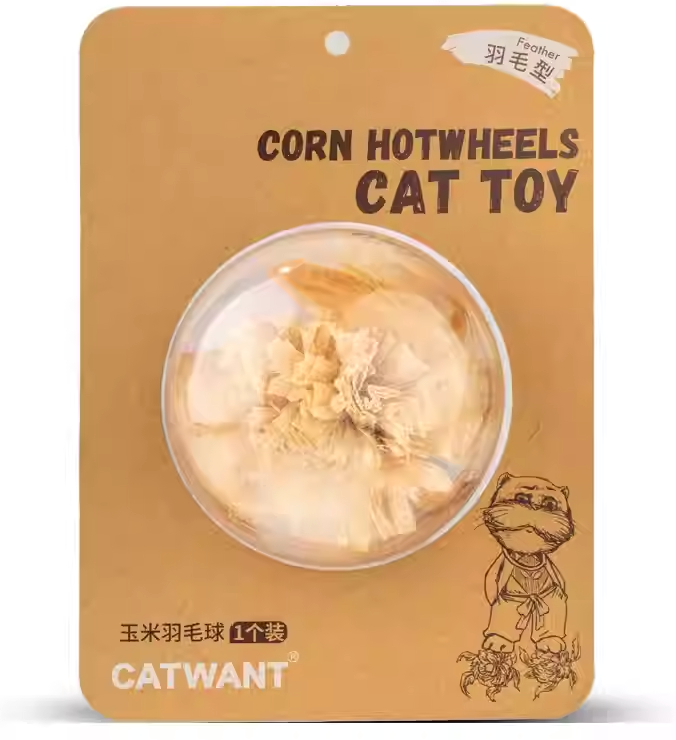 Catwant Catnip & Silvervine Cat Toys – Feather Ball