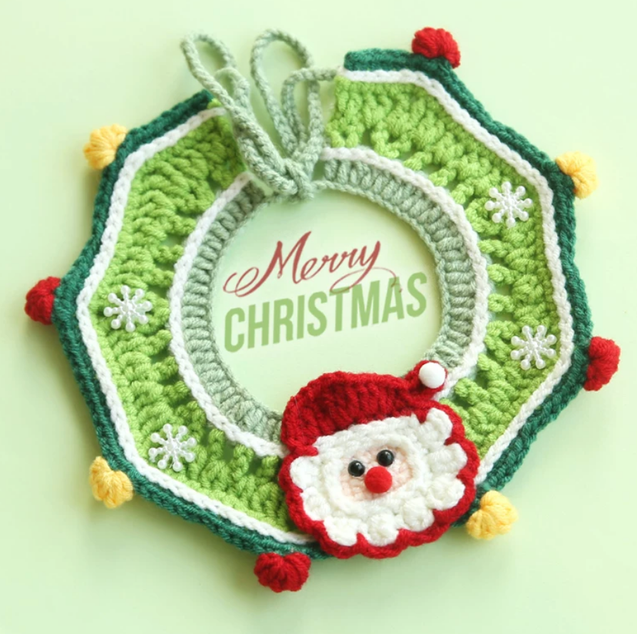 Christmas Pet Collar for Cats & Small Dogs - Festive Holiday Costume/Small