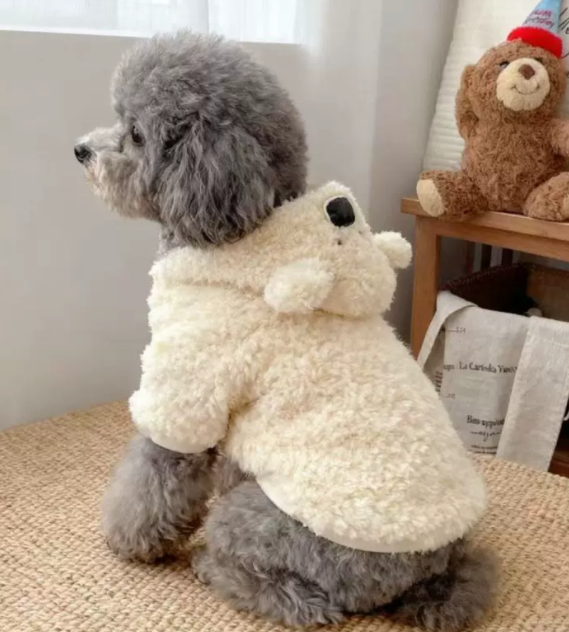 Thickened Plush Winter Coat for Dogs & Cats – Warm & Cozy Pet Clothing
