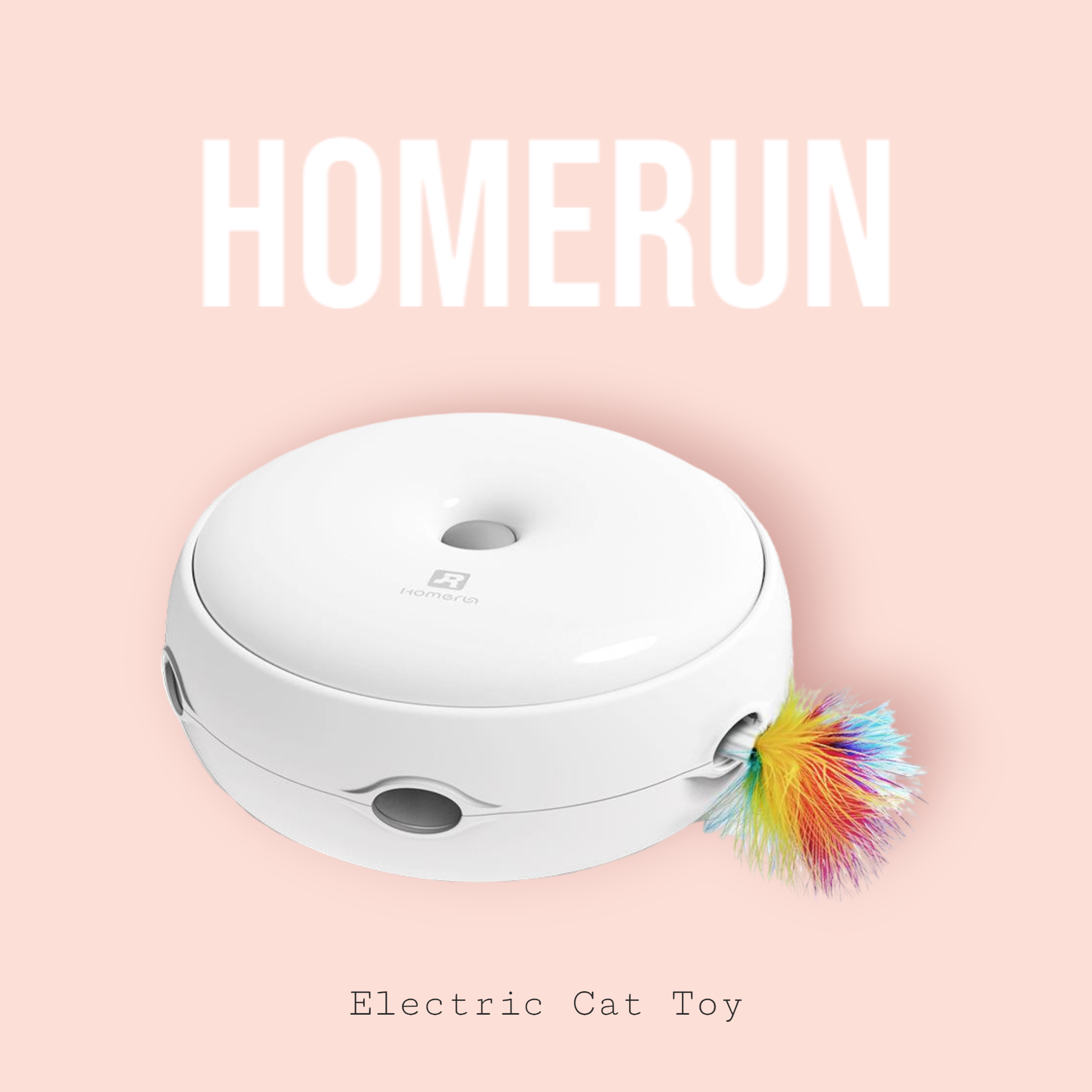 HomeRun Smart Cat Toy | Electric Tease Stick | Doughnut Turntable