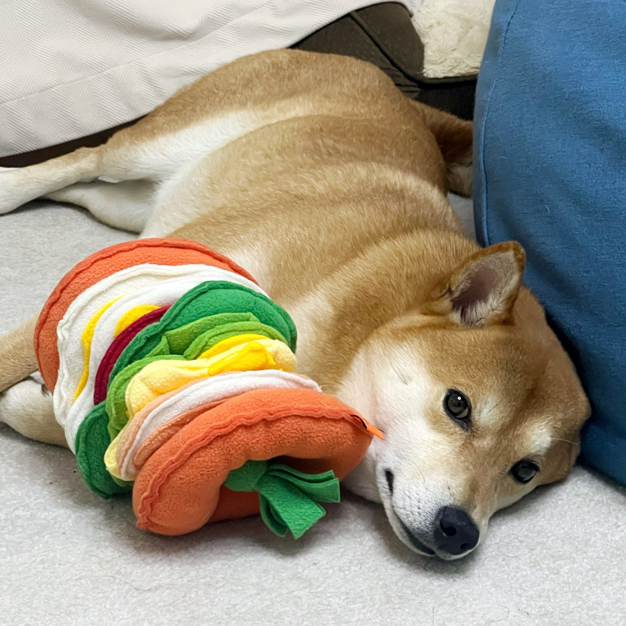 Snuffle Toy for Dogs | Treat Hamburge | Small & Large Sizes