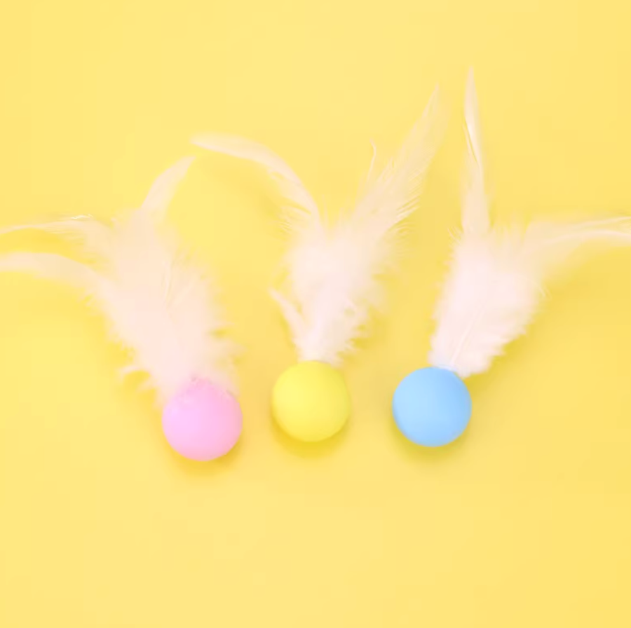 Bouncy Balls Cat Toy - 3-Piece Set for Endless Fun