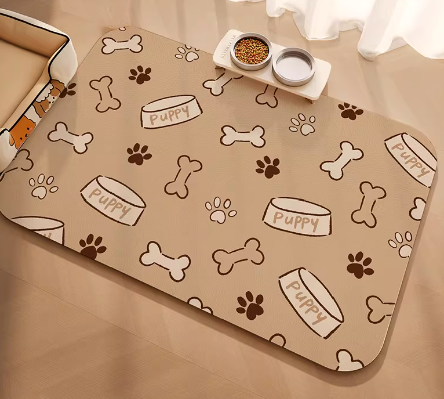 Pet Feeding Mat for Dogs & Cats | Non-Slip Waterproof PVC Mat 40×60cm