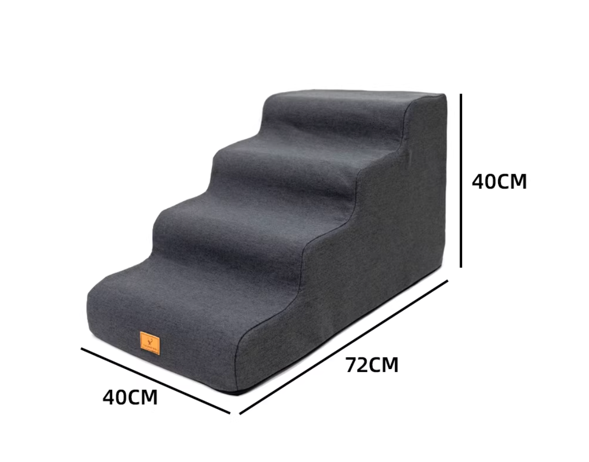 Pet Ramp & Stair for Dogs – Removable, Non-Slip Foam Ladder for Beds & Sofas