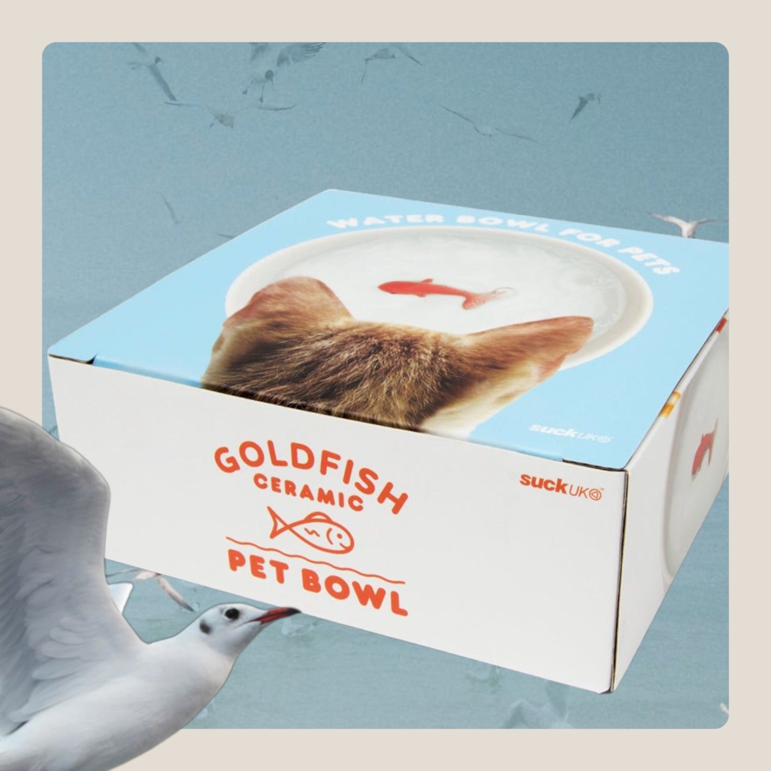 SUCK UK 猫碗 - 金鱼：异想天开的用餐体验
