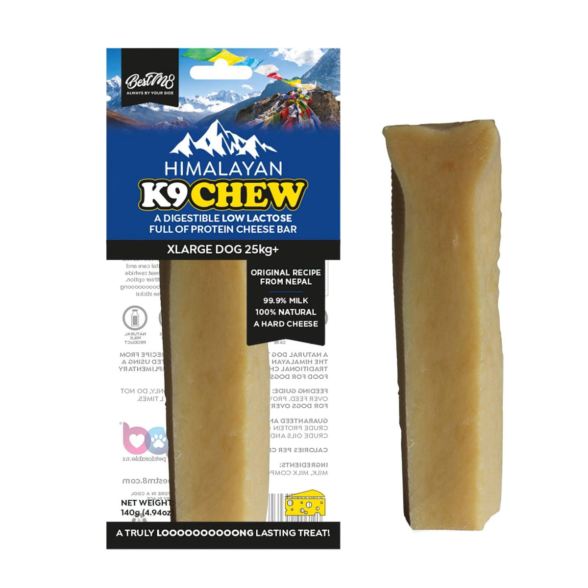 BestM8 Himalayan K9Chew - Long-Lasting Natural Dog Treat for Extra Large Dogs (25kg+) - PAWS CLUB