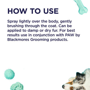 Blackmores PAW Conditioning & Grooming Spray for Dogs - Quick & Easy Coat Care - 200ml - PAWS CLUB