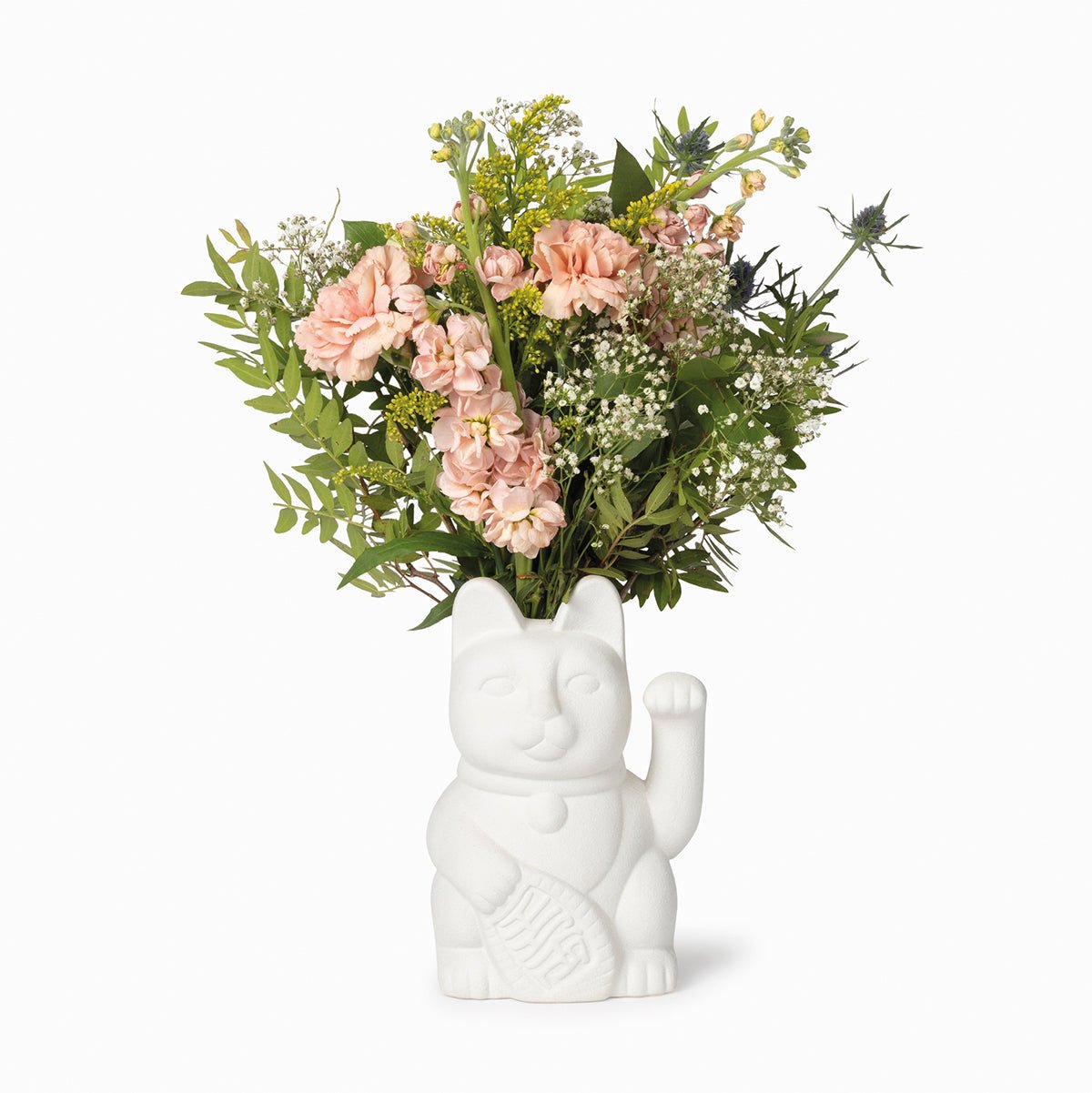 Elegant Neko White Vase: A Touch of Japanese Charm - PAWS CLUB