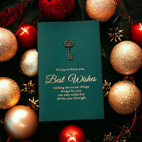 Festive Elegance Christmas Card - Key & Squirrel - PAWS CLUB