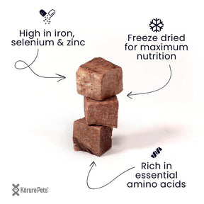 Freeze Dried Health Treats For Cats - NZ Beef Heart - PAWS CLUB