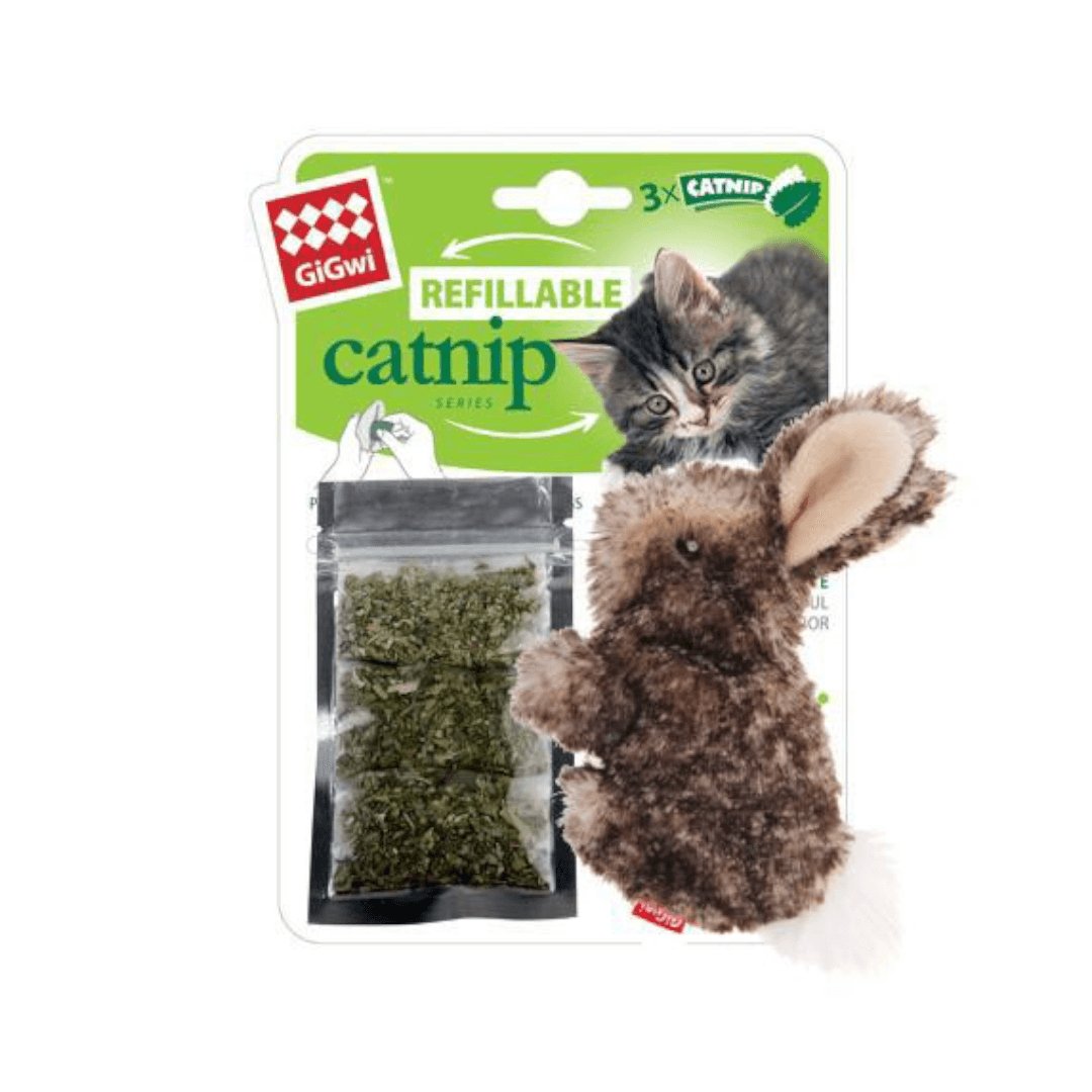 GiGwi Refillable Catnip Cat Toy RABBIT - PAWS CLUB