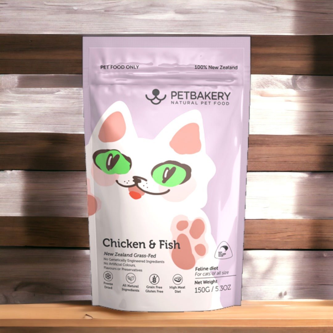 Petbakery Freeze Dried Cat Food - Chicken and Fish - PAWS CLUB