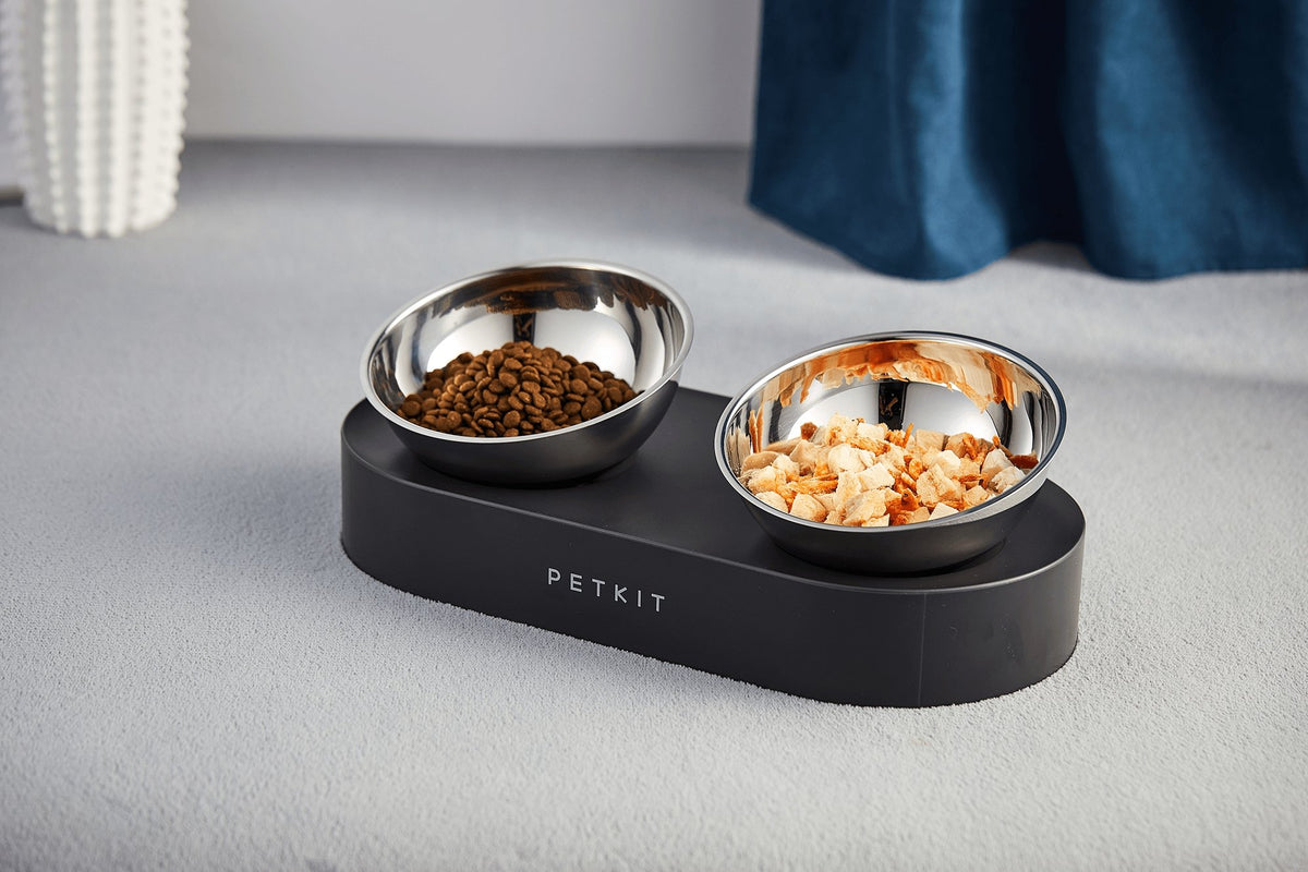 Petkit Fresh Nano- 15° Adjustable Feeding Metal Dual Bowl - PAWS CLUB