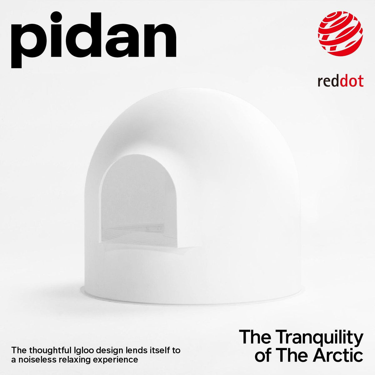 PIDAN Igloo Cat Litter Box with Litter Scoop - Award-Winning Design for a Clean and Comfortable Cat Haven - PAWS CLUB