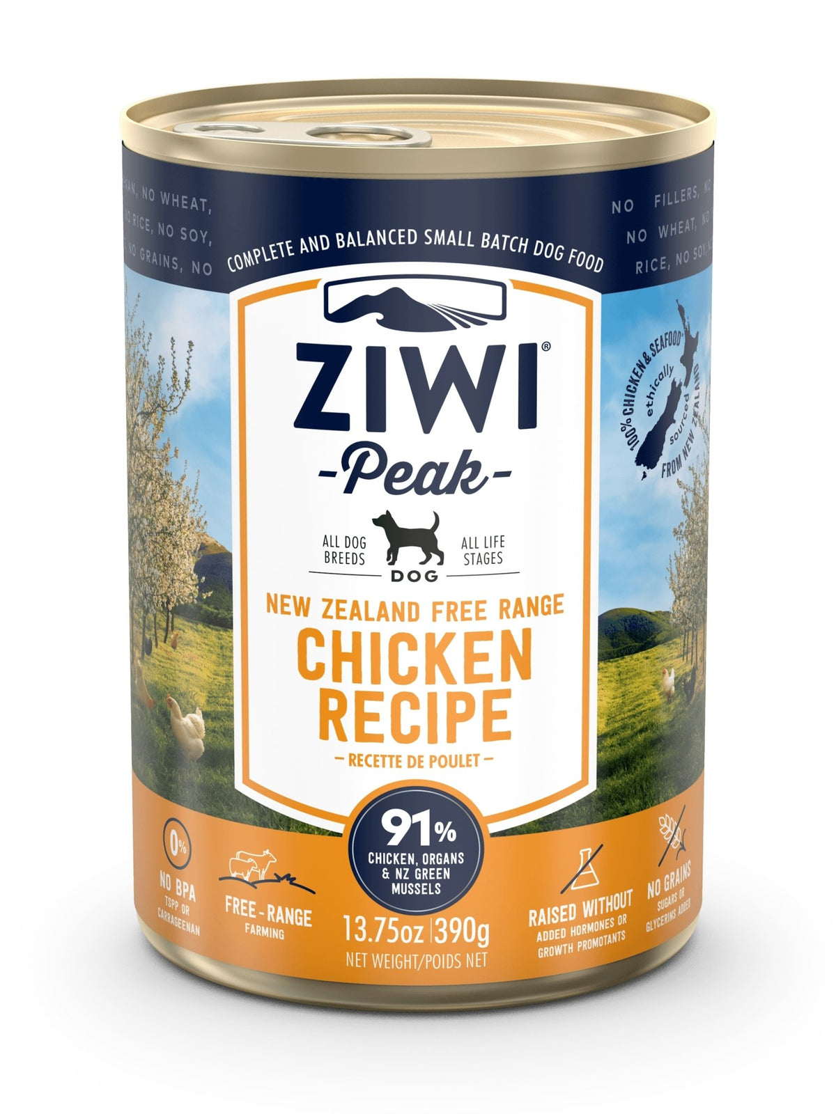 ZIWI Peak Free-Range Chicken Wet Dog Food - Ethically Raised & Nutrient-Rich for All Life Stages - PAWS CLUB