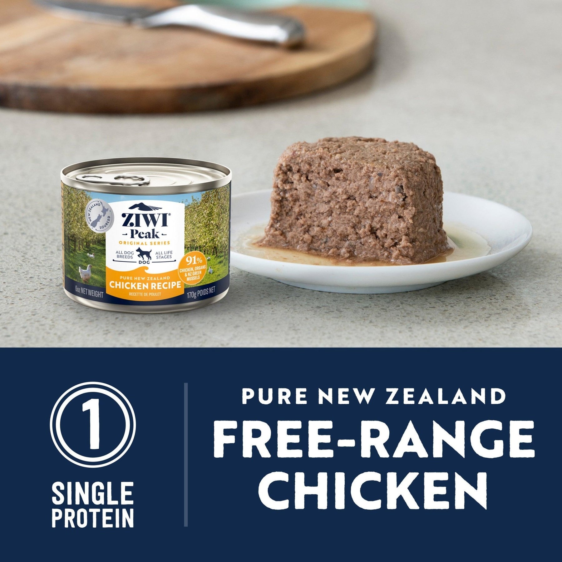 ZIWI Peak Free-Range Chicken Wet Dog Food - Ethically Raised & Nutrient-Rich for All Life Stages - PAWS CLUB